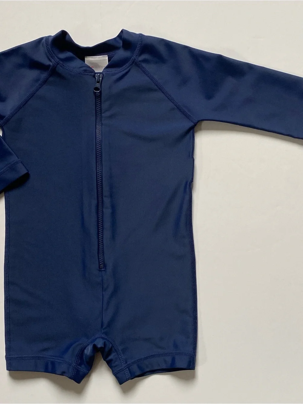 Hannah Anderson Rashguard Swimsuit Size 12 18 months 75 Navy Blue One Piece Zips